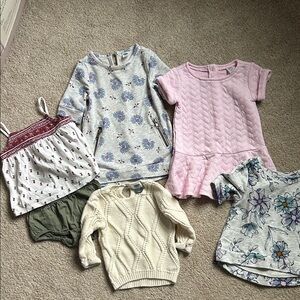 Floral and Pink Kids Tops Set